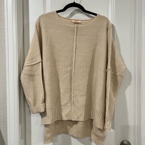 Mazik Cream Knit Crew Neck Sweater